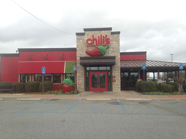 Chili's restaurant commercial exterior repaint
