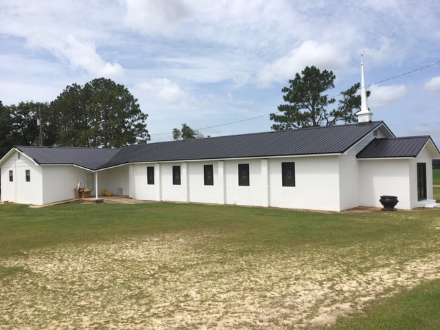 Church and steeple exterior painting project