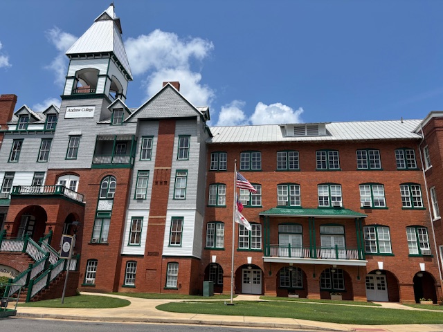 Andrew College historic building restoration close-up